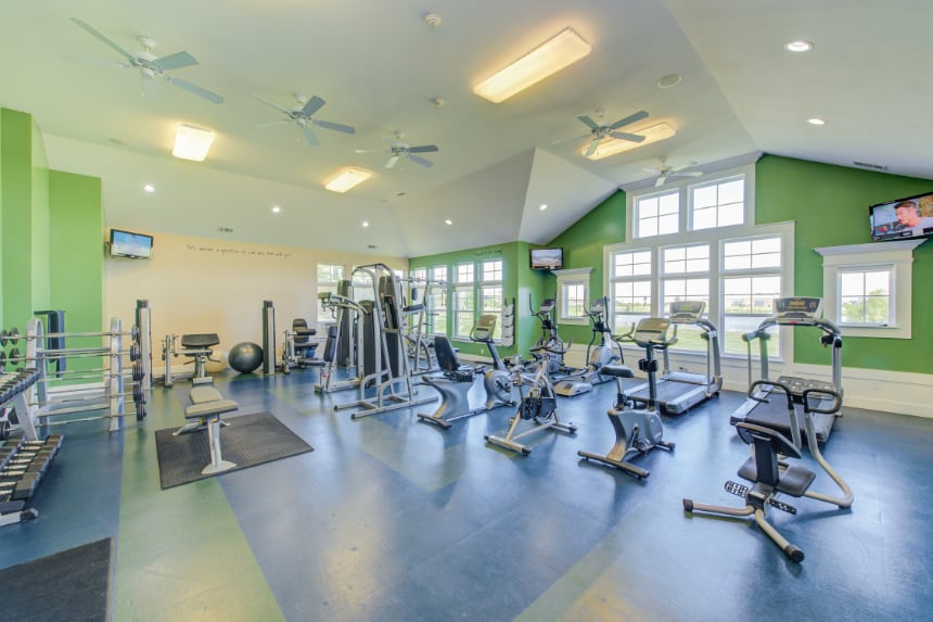 District at Saxony Fitness Center. Fitness Center in a Plainfield apartment community.